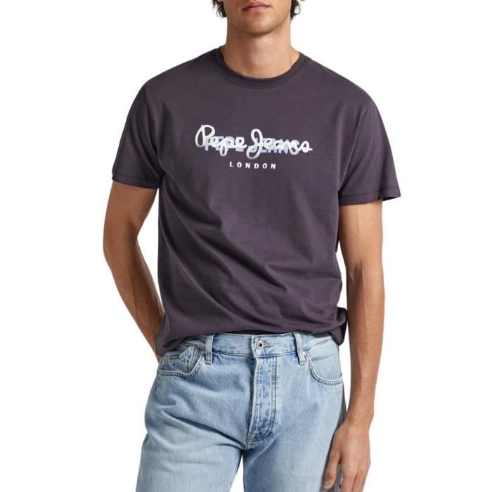 T-Shirt Pepe Jeans Keegan Noire pour Homme