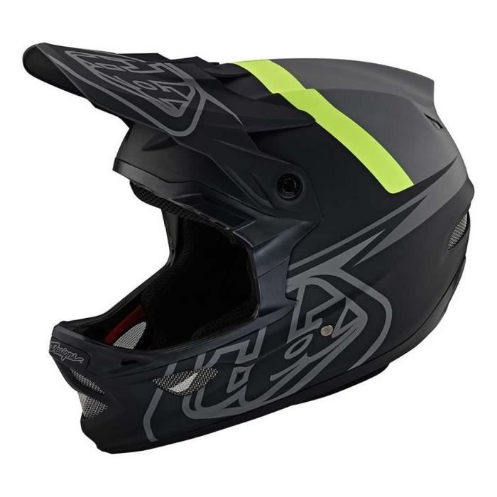 Casque VTT TLD D3 FIBERLITE SLANT - TROY LEE DESIGNS - Fibre de verre - Slant gray - Noir