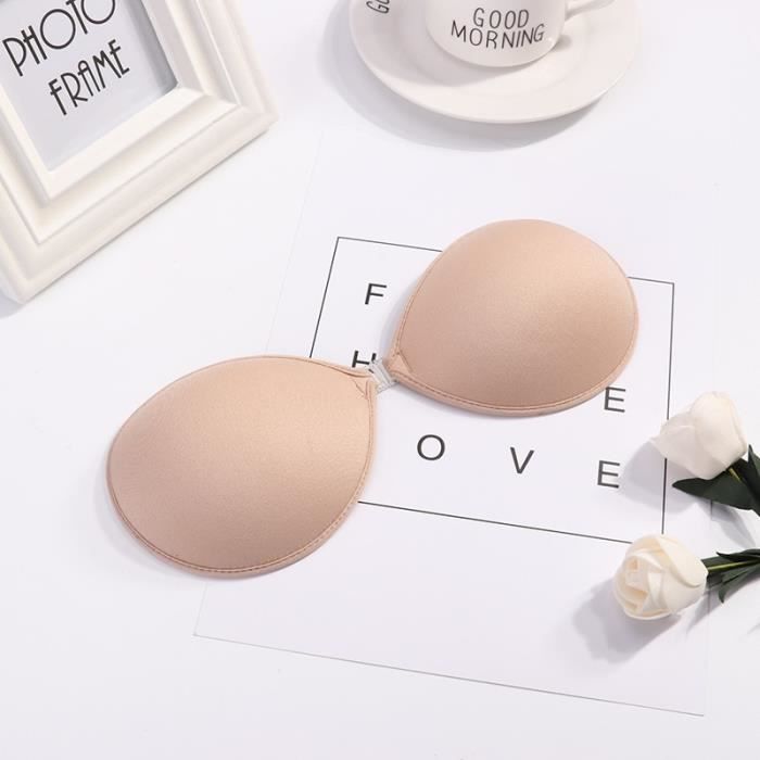 HABNI Soutien-Gorge Adhésif Push-Up Invisible En Silicone Réutilisable - Set De 10 Inserts + 10 Protections - Parfait Pour Robes Dos Nu, Mariages Et Soirées (A-B Cup)