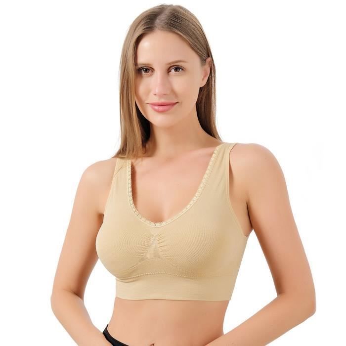 Soutien-Gorge Minimiseur Grande Taille Femme – Ouverture Devant Sans Armatures – Dentelle Sexy Push Up Confortable