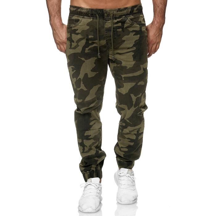 Homme Cargo Combat Thermique chaude épaisse Pantalon Camouflage Pantalon De Jogging Pantalon De Survêtement 