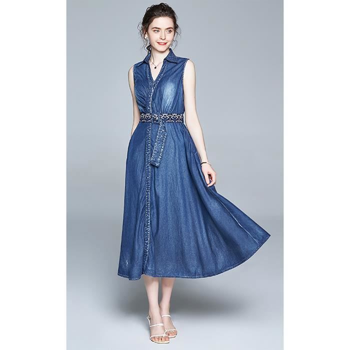 robe denim longue