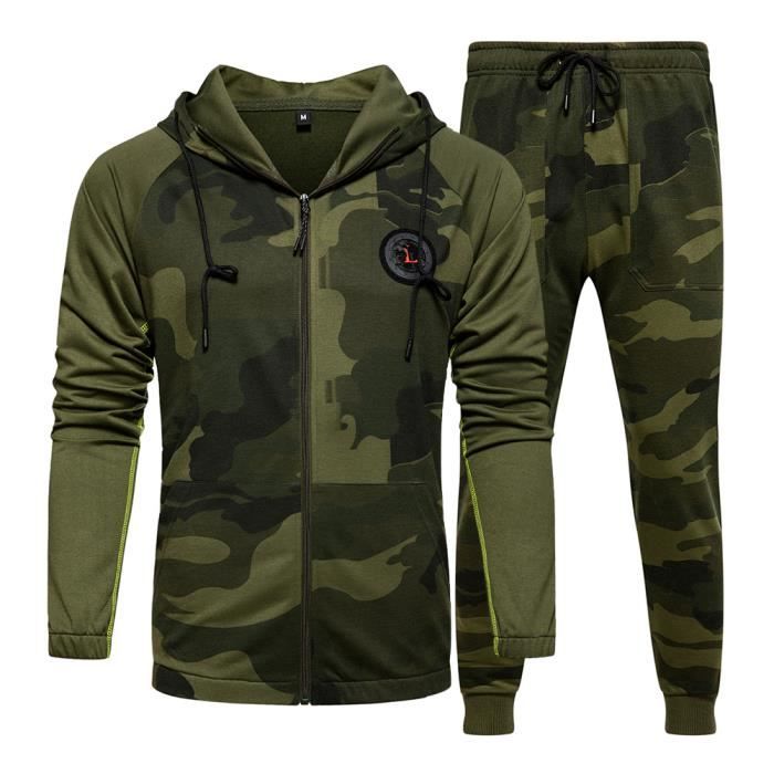 Survêtement Homme 2 Pièces - Ensemble Jogging Capuche Confortable Sport Décontracté