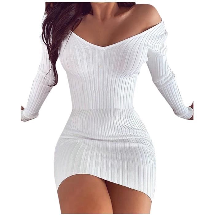 Robe blanche outlet serrée
