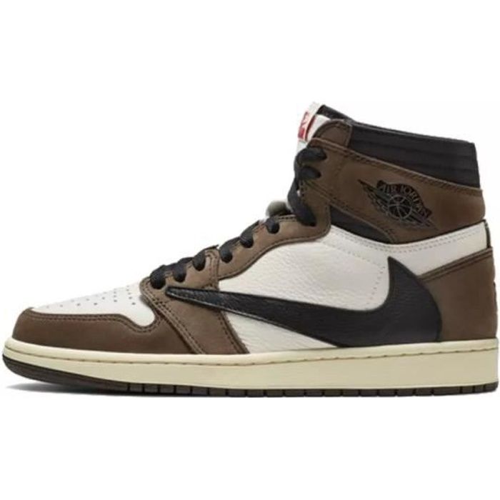 Air-Jordan 1 One Travis Scott High Originale Chaussures de Basket AJ1 Femme Homme Pas Cher