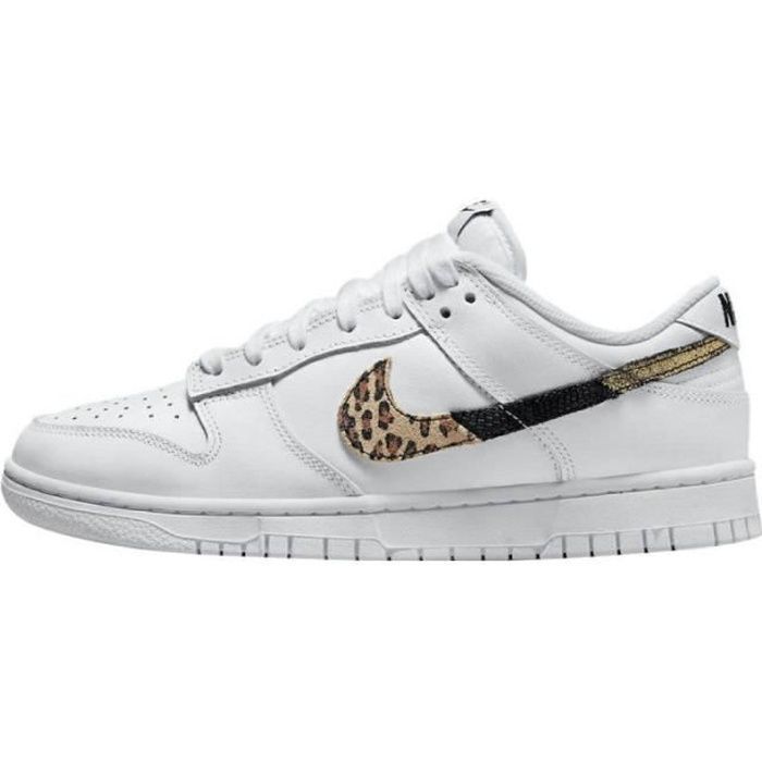 Nike Basket Nike DUNK LO SE LEOPARD - Blanc - Textile - Lacets