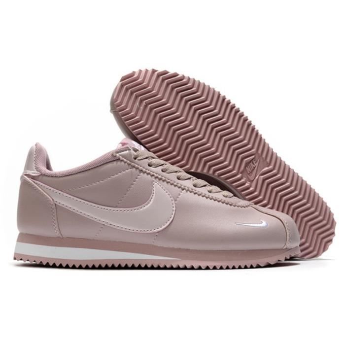 Nikes Cortez Retro University Chaussures de Basket Femme Homme rose