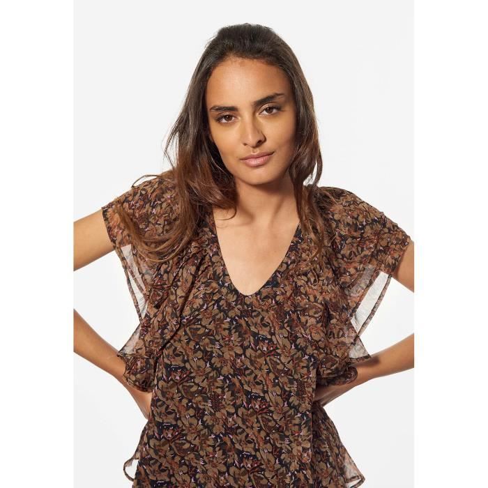 Blouse En Dentelle Fleurie PROMOD Taille 40 - Occasion Très Bon État, Blanc