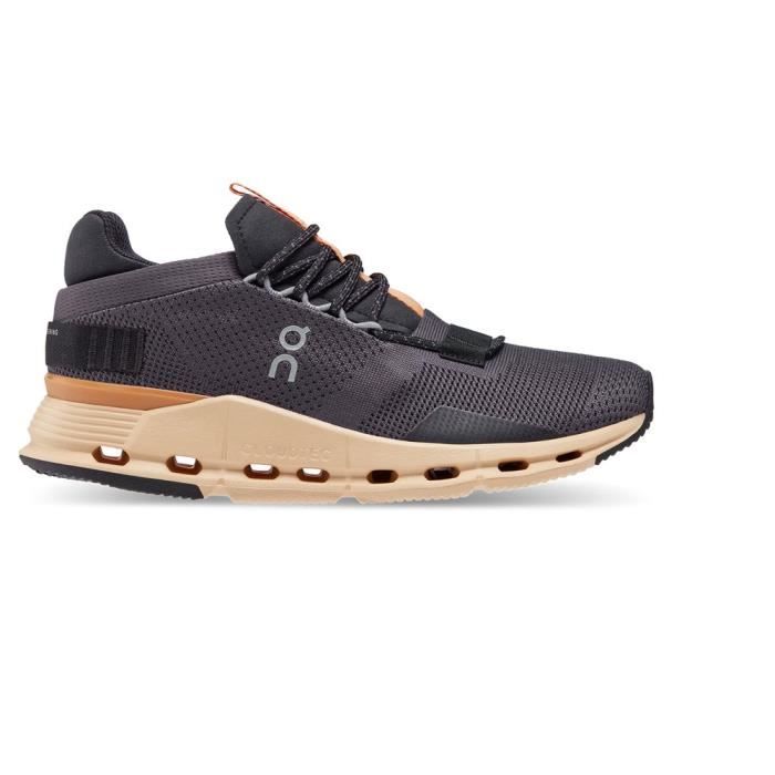 Chaussures de Running ON RUNNING Cloudnova Graphite Beige - Femme/Adulte - Drop 10mm Chaussures de Running ON RUNNING Cloudnova Graphite Beige - Femme/Adulte - Drop 10mm