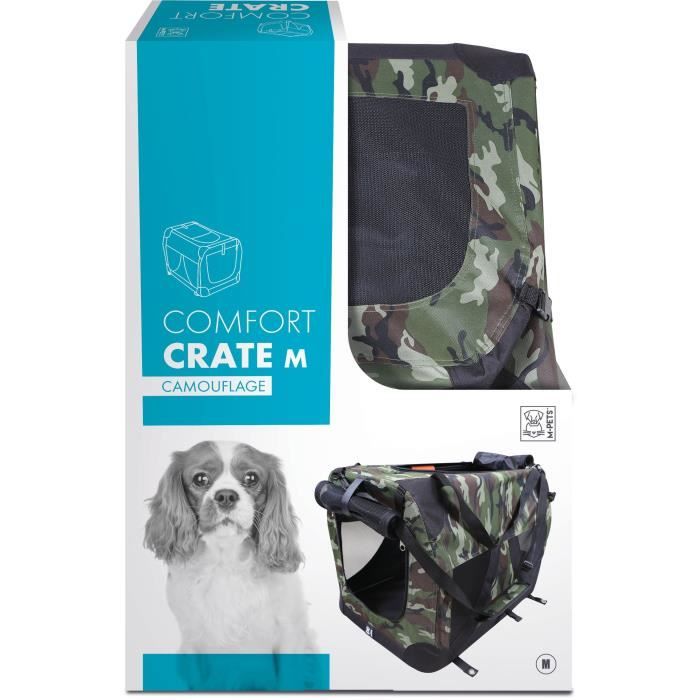 Caisse de transport PETS COMFORT CRATE Pliable Cadre métallique Grilles d’aération