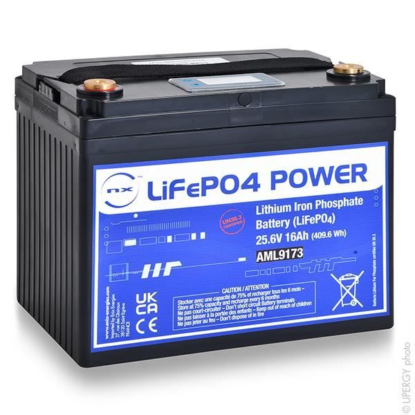 NX - Batterie Lithium Fer Phosphate (409.6Wh) 24V 16Ah M6-F-NX