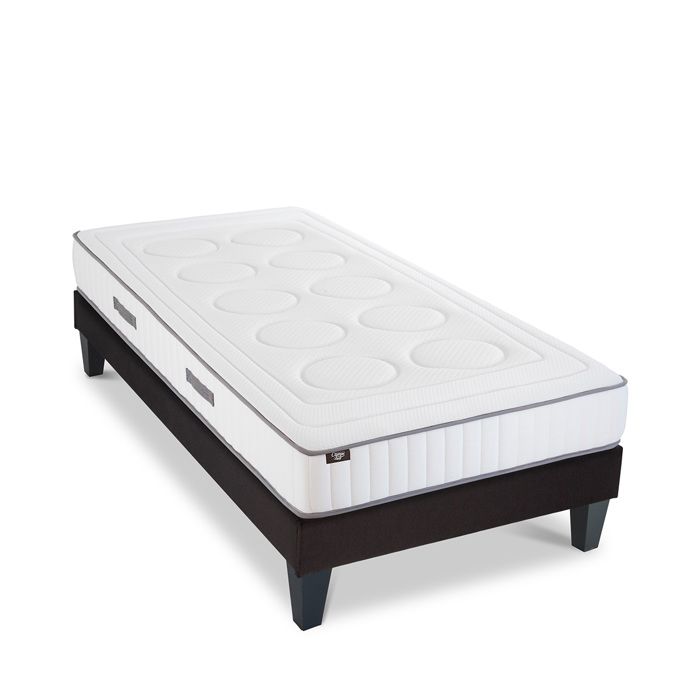 Ensemble Cristal 90x190 cm Matelas Mousse + Sommier Bois Ensemble Cristal 90x190 cm Matelas Mousse + Sommier Bois