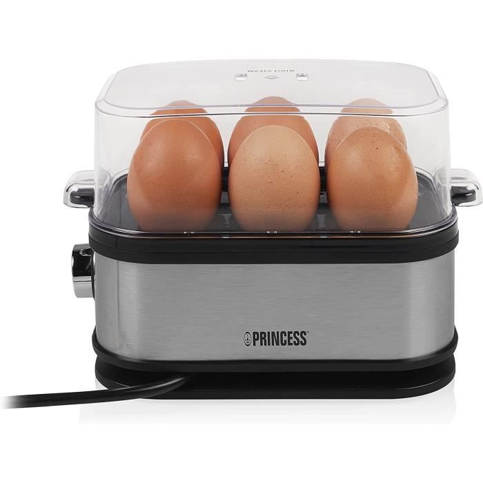 Cuiseur à œufs Princess 6 œufs - 300W, Verre Doseur, Arrêt Auto, Sans BPA, Cuisson Dure/mollet/coque - 2