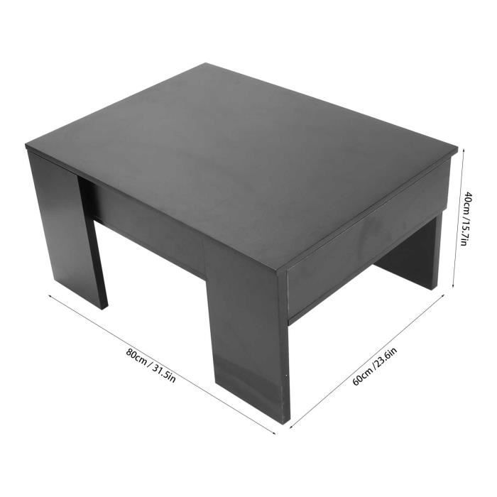 ABB Table basse relevable Table basse moderne avec espace de rangement ...