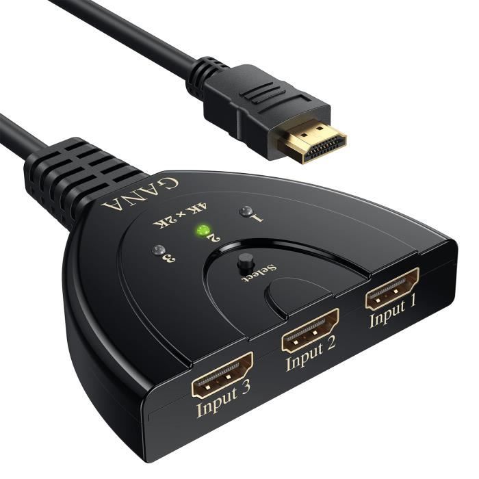 Switch HDMI 1 Entrée 2 Sorties – Essentiel B – Métal – Quasi Neuf