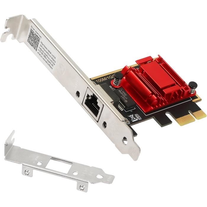 Adaptateur Réseau Pcie 2,5 G, Carte Gigabit Ethernet Avec Puce Rtl8125B ...