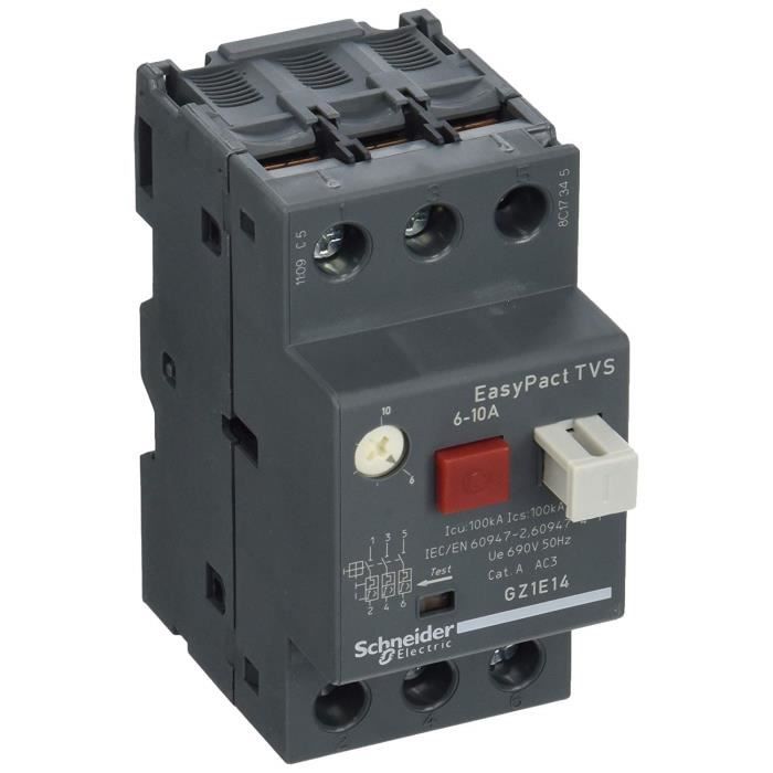 Disjoncteur Moteur - Schneider - GZ1E14 - 10 A - Blanc - Magneto-thermique