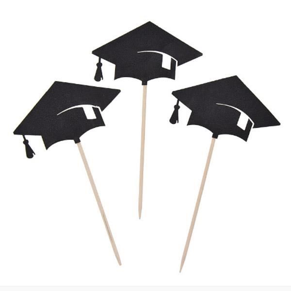 30 Pcs Chapeau Bachelor Casquette Petit Gateau Toppers Fete D Obtention Du Diplome Decorations De Grad Provisions Felicitations Cdiscount Maison