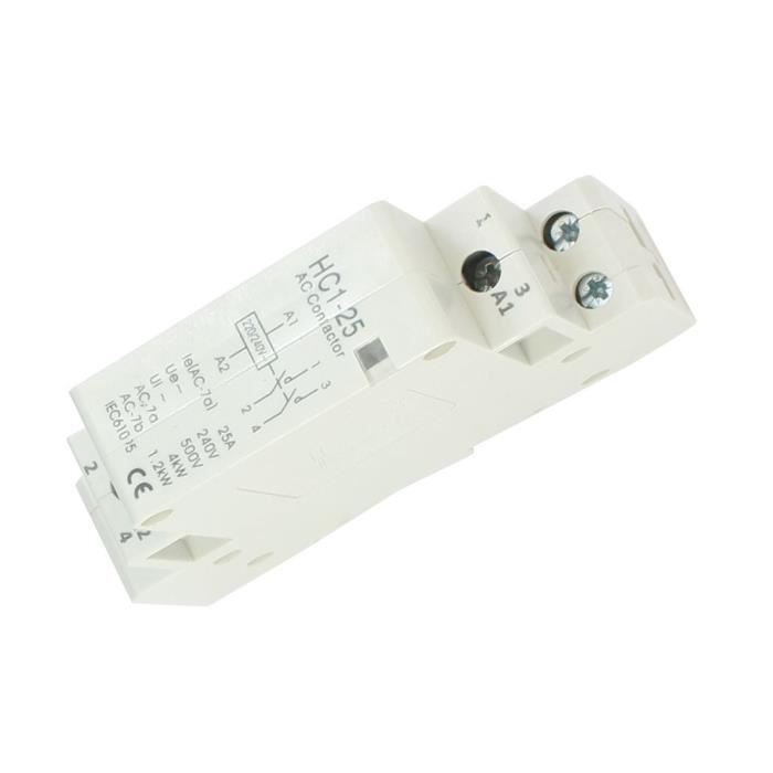 220V//230V 2P 1NO 1NC AC Contacteur 20A 24V 220V 230V 50 60Hz Contacteur ca domestique Montage sur rail DIN