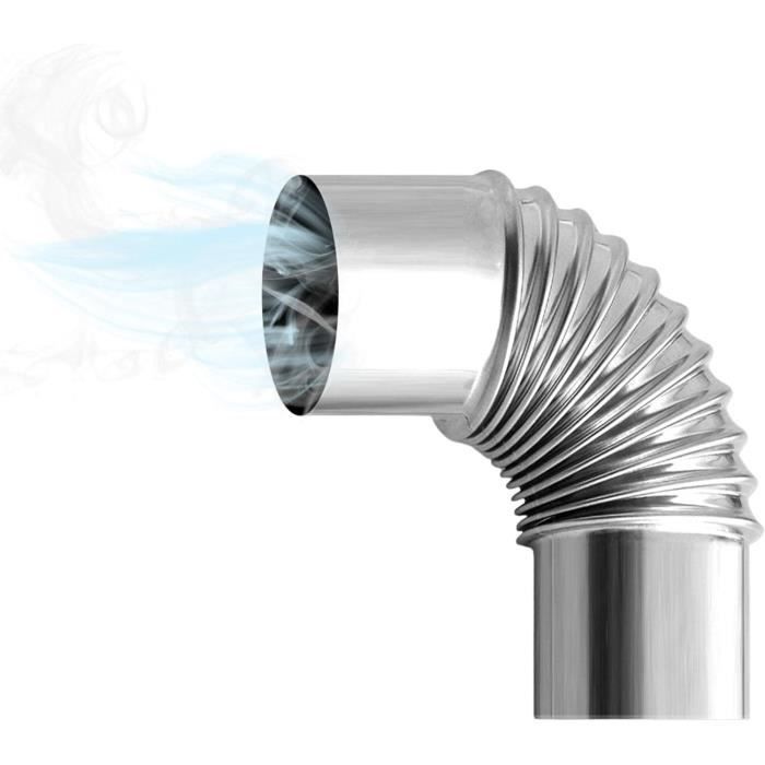 UTILFER Tuyau de fumée en acier inoxydable AISI 304 m 1 x 0,5 mm - Dimensions : (diamètre 120