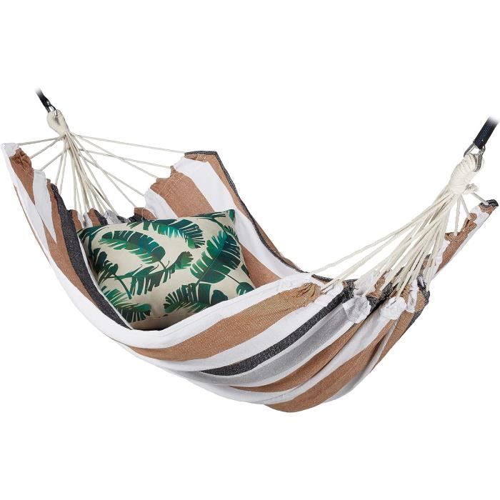 Hamac 2 Places Relaxdays – 300kg – Coton/polyester – Jardin Extérieur
