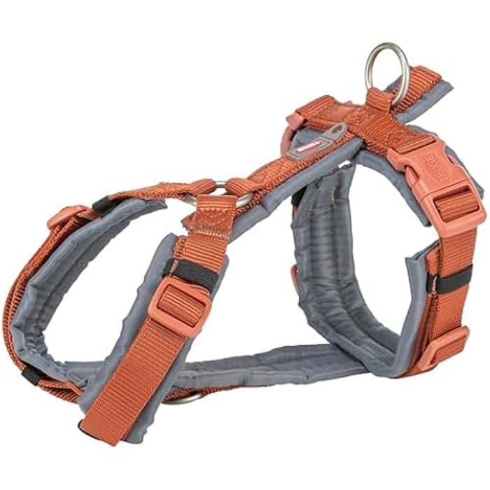 Harnais pour chien - TRIXIE - Premium Trekking - Rouille Marron/Gris Graphite - 44-53 cm - Confort optimal Harnais pour chien - TRIXIE - Premium Trekking - Rouille Marron/Gris Graphite - 44-53 cm - Confort optimal