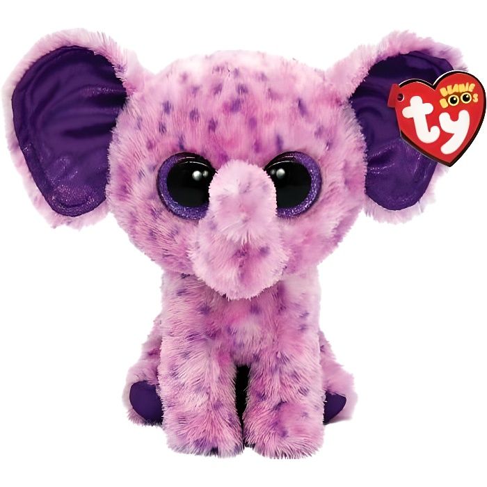 Peluche Ty Beanie Boos Eva l'éléphant 15cm - Rose, Violet - Mixte - Enfant  - A partir de 3 ans - Cdiscount Jeux - Jouets