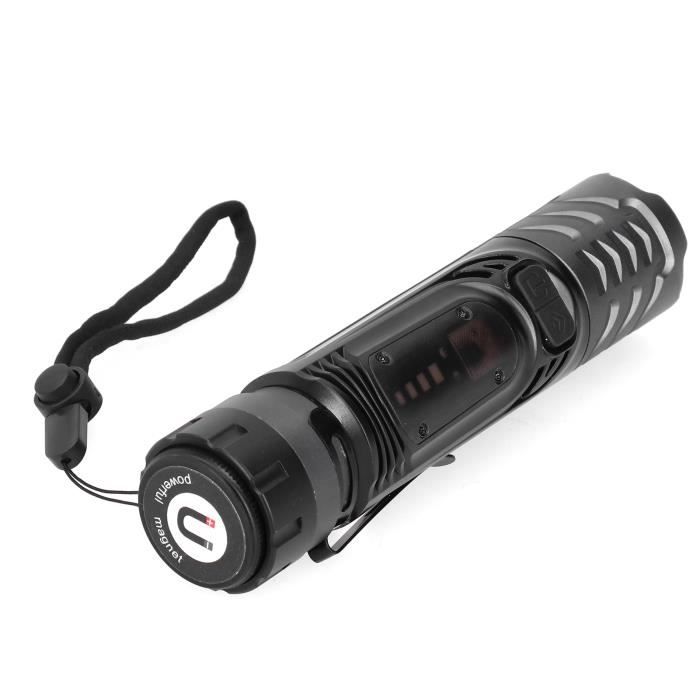 Lampe De Poche Puissante 3000lm Imperméable Ipx4 Avec Zoom Télescopique Intelligent