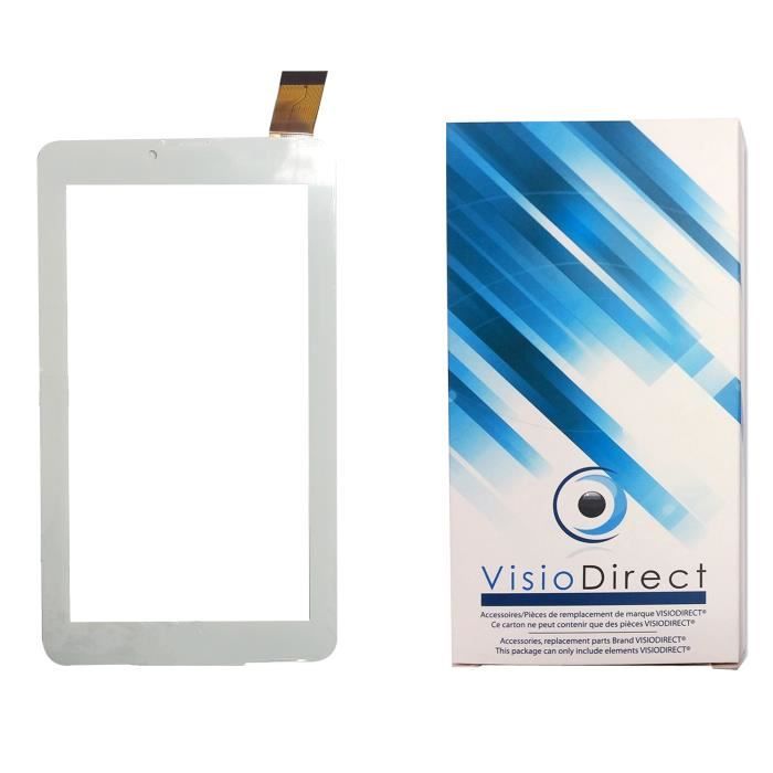 Vitre ecran tactile pour ARCHOS 70B Copper 7" blanc 
