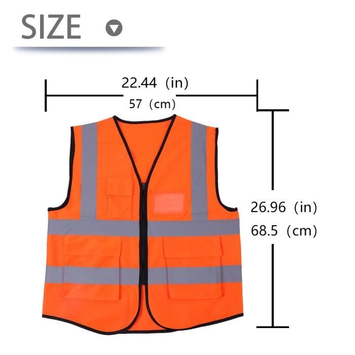 Gilet De Sécurité Réfléchissant Haute Visibilité - Neuf, Pour Travail, Course Ou Vélo