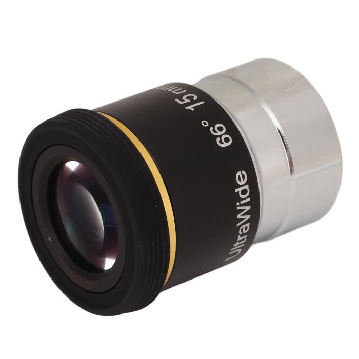 YOSOO Ultra Wide Angle Eyepiece, 15mm Optical Glass 1.25 Inch Telescope Eyepiece for Observing
