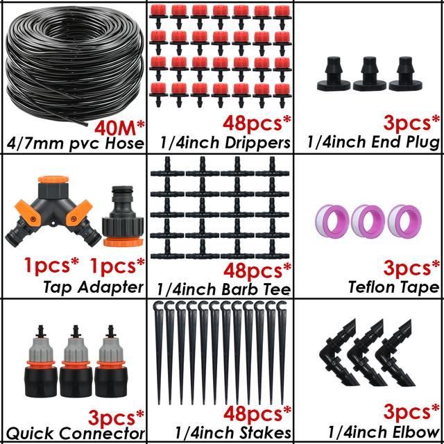 BIGKASI 50m Corde Arrosage Coton - Système Irrigation Automatique Mèche Pour Plantes - Idéal Vacances Jardin Pots