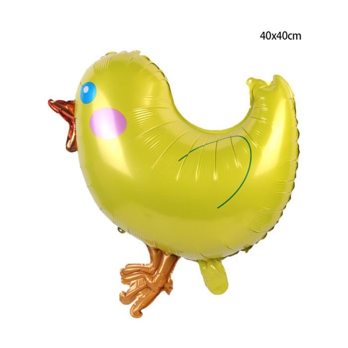 BALLON DECORATIF,Balloon E--Joyeuses pâques ballons dessin animé lapin  lapin poussin feuille ballon Jungle Animal hélium Air Globos