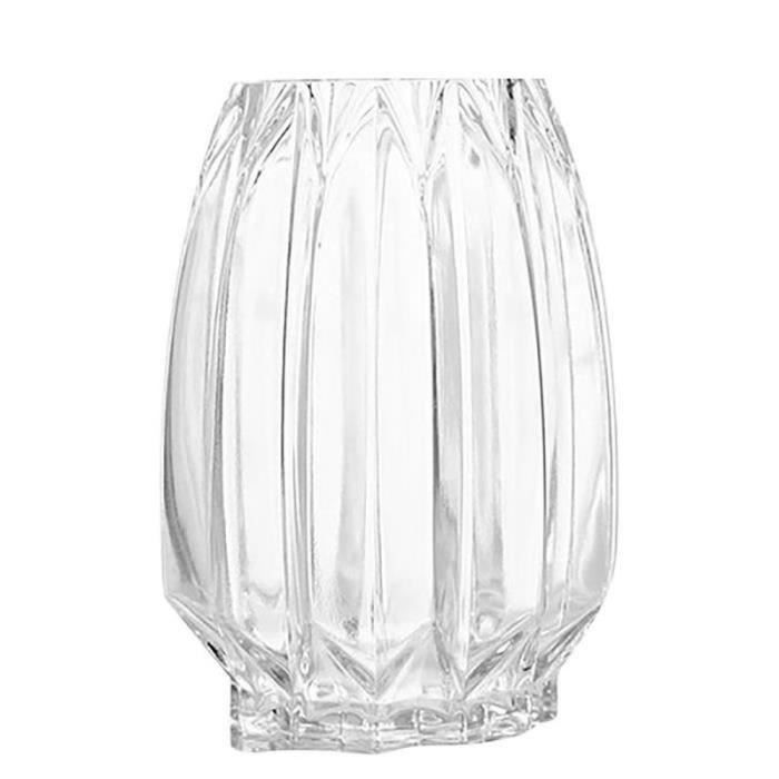 BL33301Vase Nordique en Verre éPais Vase Noir Transparent Salon Vases
