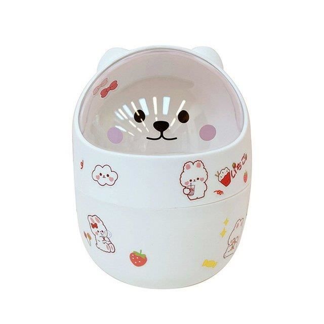 WAOCEO Poubelle Poubelle chambre d'enfant, modélisation créative mignonne, sans couvercle, chambre d'enfant, salon, corbeille à papier en plastique Poubelle à pédale (Color : A WAOCEO Poubelle Poubelle chambre d'enfant, modélisation créative mignonne, sans couvercle, chambre d'enfant, salon, corbeille à papier en plastique Poubelle à pédale (Color : A
