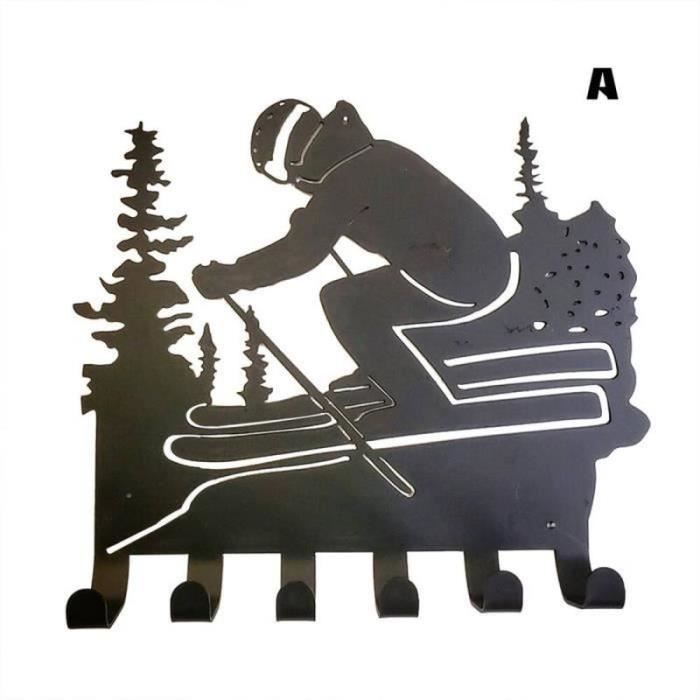 Décoration Murale Personnalisée En Métal Sur Le Thème Du Ski - Art Mural Personnalisable Nom/station - Cadeau Pour Skieur, Décoration Chalet - 12