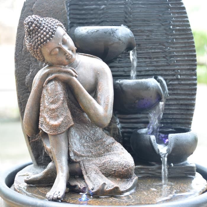 ZEN'LIGHT - Statuette Bouddha Thai Penseur - Faible Encombrement