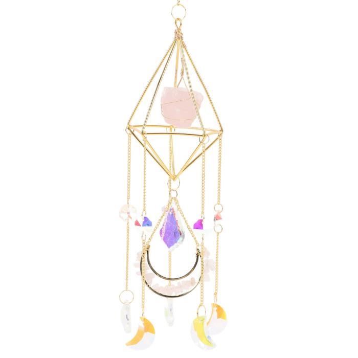 Pendentif Créatif Lune/Rose Chaîne Courte - Décoration Sac École & Accessoire Fantaisie