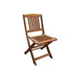 Salon de jardin bois exotique 'Hongkong' - Maple - Marron clair - 6 places assises - Table et chaises pliables-1