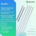 NuaSol Support pour panneau solaire jusqu'à 118 cm - Toit plat PV - Réglable de 0 à 90 ° - Kit - Aluminium - Matériel de montage-1