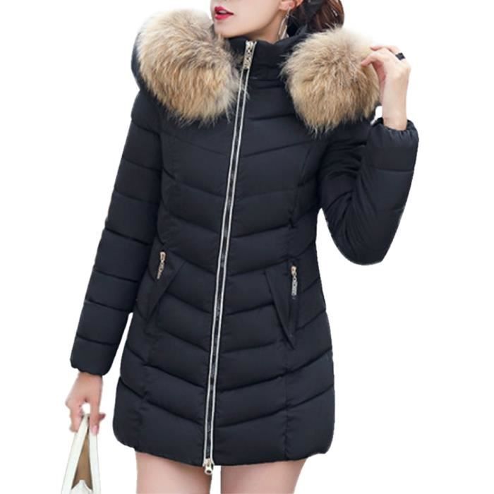 Doudoune grosse fourrure femme pas cher shop