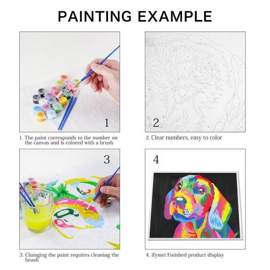 Mafenr Peinture Par Numéros Adulte – Chat Adorable 40×50 Cm – Kit Complet Sans Cadre