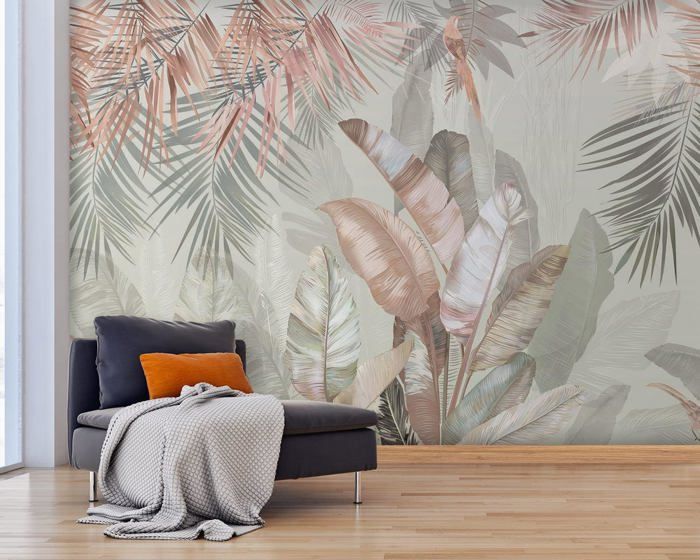Papier Peint Panoramique 250x175 cm 3D Effet style Jungle Tropical ...