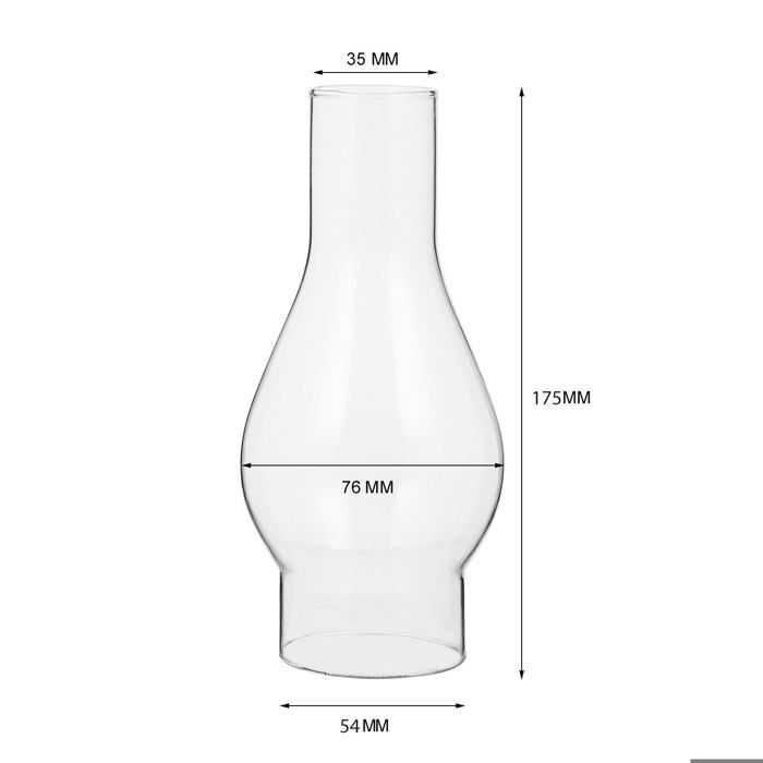 Clear Huile Lampe Cheminée Verre Kérosène Lampe Cheminée Verre Lampe