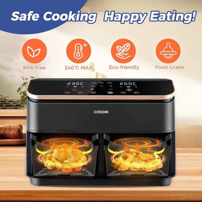 Lot 3 Moules Silicone Airfryer Cosori Dual Blaze 10L & Ninja AF500EU – Inserts Réutilisables Faciles à Nettoyer