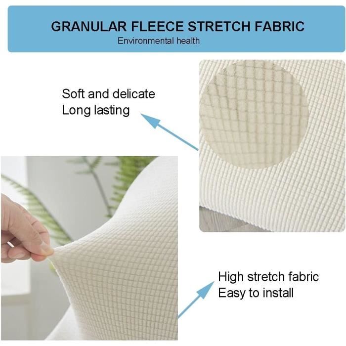 Housse De Chaise Velours Extensible - 1/2/4 Pièces - Protection Et Déco Salle à Manger