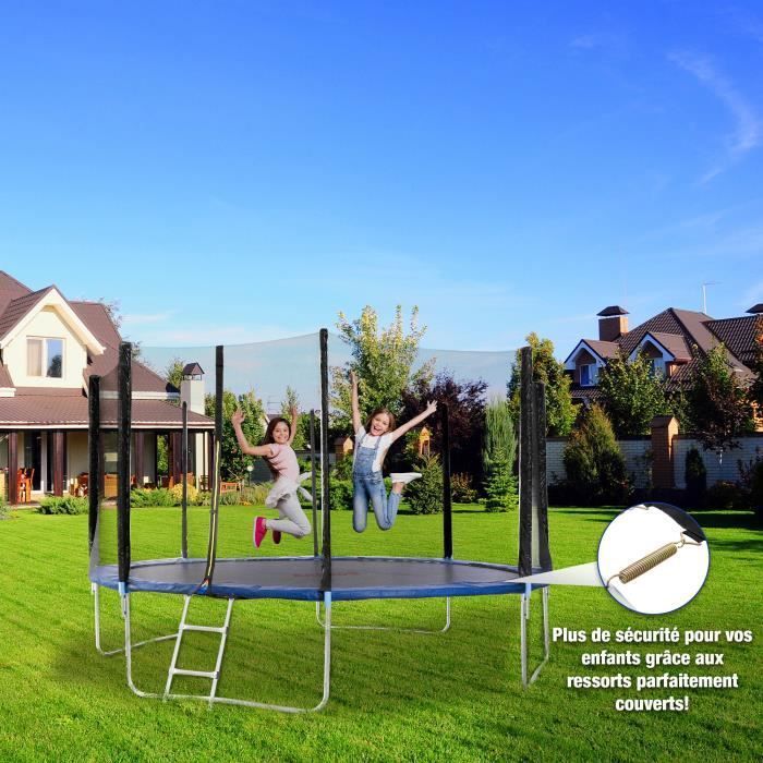 Coussin De Protection Trampoline 305 Cm - Bâche à Ressorts UV Résistante Vert HOMCOM