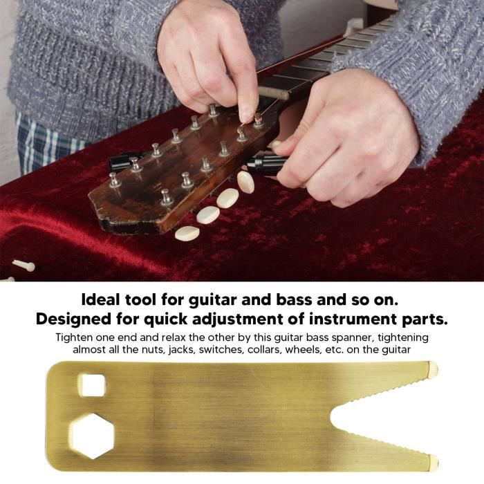 Multipieces Instruments Ashata Clé multi-outils pour guitare Clé de Réparation de Basse de ...