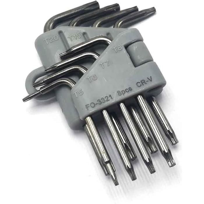 Clé Torx Inviolable Standard Acier Chrome Vanadium Professionnel T15