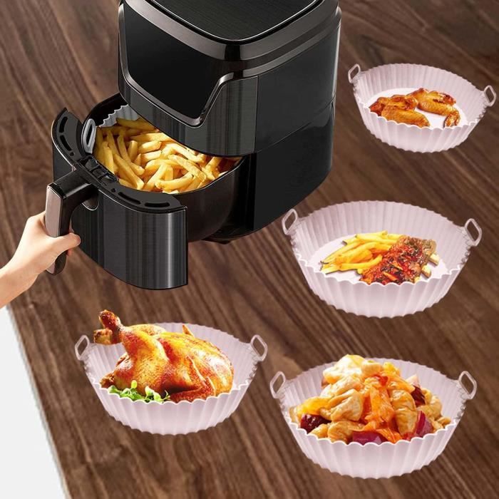 Air Fryer Liner Silicone, 2 Pièces 21cm-8.3inch Air Fryer Silicone Pot,  Accessoire Air Fryer, Round Silicone Liners for Air Fr[57] - Cdiscount  Electroménager